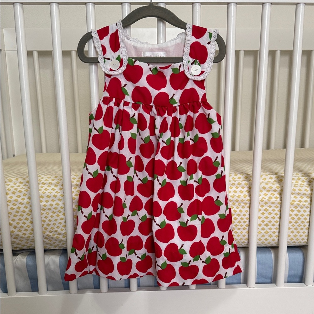Apple Print Kids Casual Dress